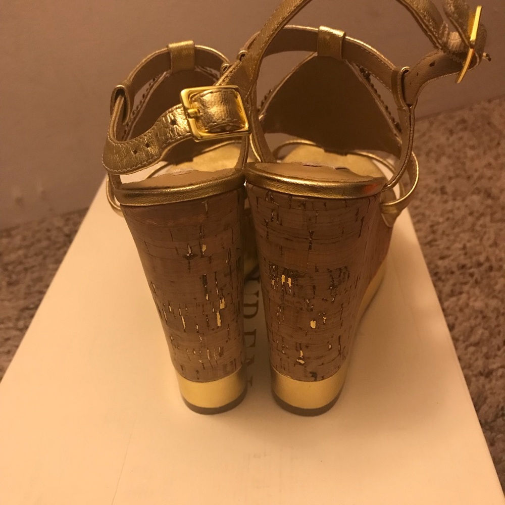 Ralph Lauren Mattie beaded platform wedge Gold - Picture 4 of 8
